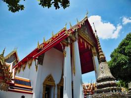 Wat PoHistory of Phra Chetuphon Temple built since the Ayutthaya period The reign of King Rama I the Great Sky to reestablish this temple in the year 1788 completed in 2344. photo