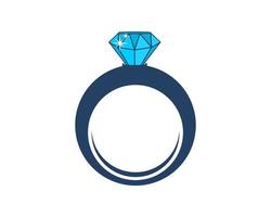 anillo de joyería con gemas brillantes vector
