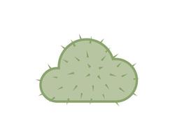 nube simple con espinas de cactus vector