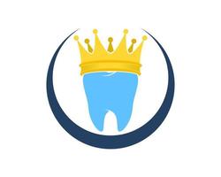 King dentist with tooth and crown vector