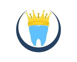 King dentist with tooth and crown vector