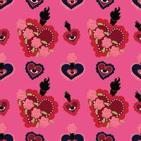 sacred heart seamless pattern vector wallpaper