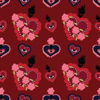 sacred heart seamless pattern vector design