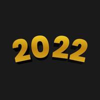 3d numbers 2022. Modern 3d graphic geometric background vector