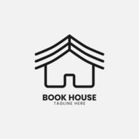 Book house and abstract logo concept for the company, corporate, foundation, business, library, startup, and enterprise. vector