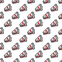 Seamless pattern with Cupcakes with hearts. Vector illustration. Design for Valentines Day
