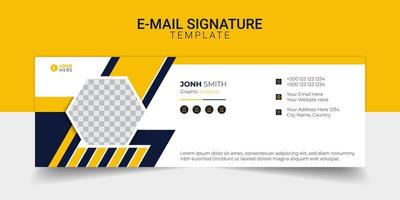 Modern business email signature footer creative template design. vector