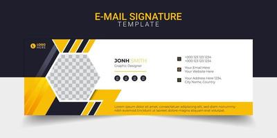 Modern email signature business creative footer template design. vector