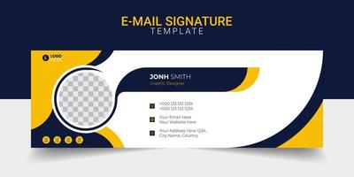 Email signature modern creative business footer template design. vector