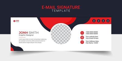 Email signature modern creative business footer template design. vector