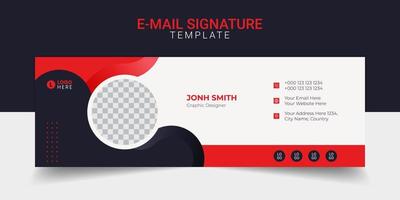 Modern business email signature footer creative template design. vector