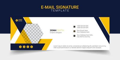 Modern business email signature footer creative template design. vector