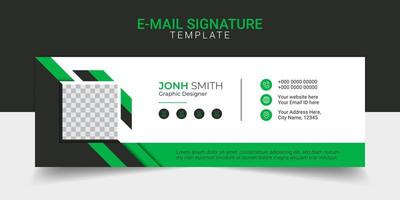 Email signature modern creative business footer template design. vector