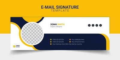 Modern business email signature footer creative template design. vector