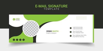 Modern business email signature footer creative template design. vector