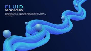 Fluid 3d wavy colorful modern gradient abstract background vector illustration.