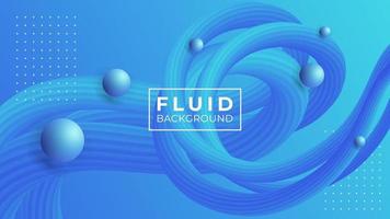 Fluid 3d wavy colorful modern gradient abstract background vector illustration.