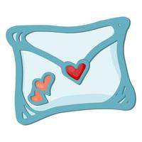 An envelope with a heart, a declaration of love. vector