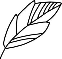 Tree leaf. Vector illustration. Linear hand drawing doodle