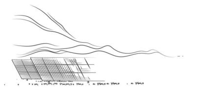 Solar panels and wind turbines or alternative sources of energy. drawn sketch. Vector design.