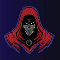 Ninja esports head logo vector