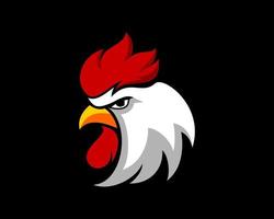 Luxury rooster head vector