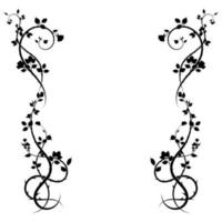 ornament rose climbing plant frame on white new vector