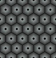 fondo azul con hexágonos vectoriales negros vector