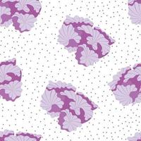 seamless pattern with purple coral and decor with small dots vector