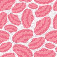 seamless pattern with pink seashell without free space with lines. underwater world. vector