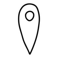 A location placemark drawn in the Doodle style.Vector illustration vector