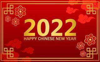 Chinese new year 2022 greeting background design in red color. designs for banners and covers. chinese ornament design vector