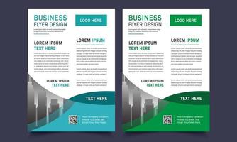 Flyer brochure design, business cover size A4 template, geometric shape red and blue color vector