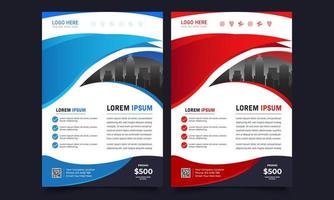 Business brochure flyer design a4 size template. Vector illustration editable file