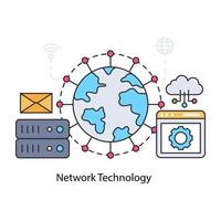 An editable design icon of network technology vector