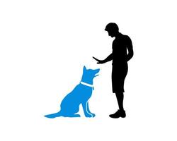 entrenador de perros y mascotas vector