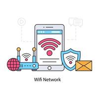 Modern design icon of WiFi network vector