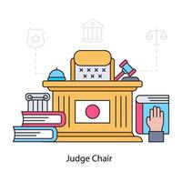 Perfect design illustration of judge chair vector