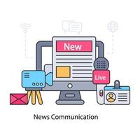 Trendy design icon of news communication vector