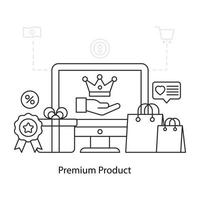 un diseño de ilustración de producto premium vector