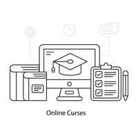 Perfect design illustration of online course vector