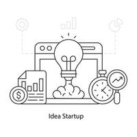 A perfect design illustration of idea startup vector