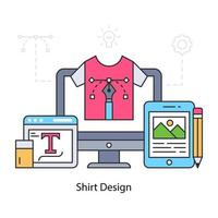 An editable design illustration of shirt design vector