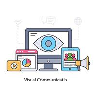 Trendy design icon of visual communication vector