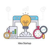 A perfect design illustration of idea startup vector