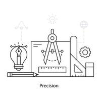 Modern design illustration of precision vector