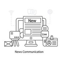 Trendy design illustration of news communication vector