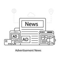 Perfect design illustration of news ad vector