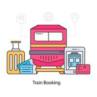 An illustration design of ticket booking vector