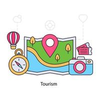 una perfecta ilustración de diseño de turismo. vector